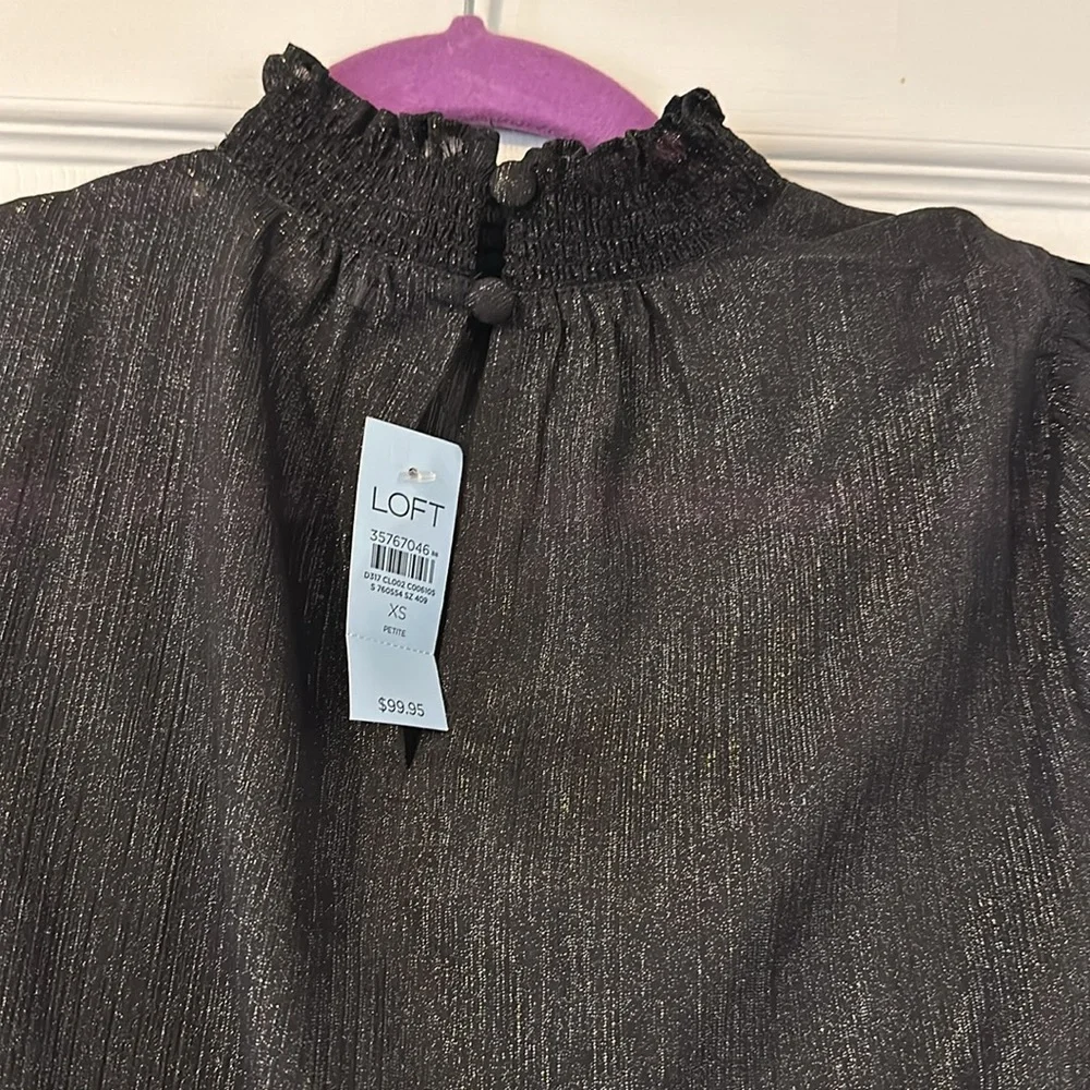 Loft Petite Smocked Neck Tiered Swing Dress - Picture 8 of 10